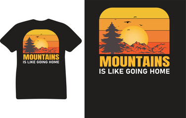 Mountain T shirt Design Vector