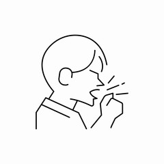 asthma boy icon sign vector