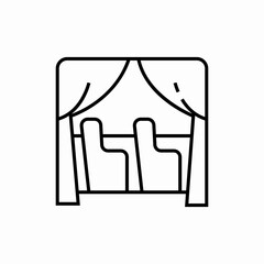 circus chair icon sign vector