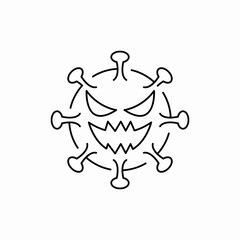 corona virus icon sign vector