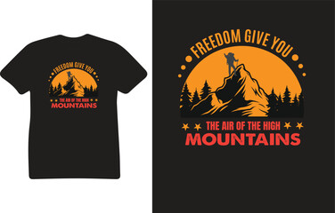 Mountain T shirt Design Vector