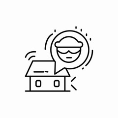 home collapse icon sign vector
