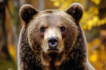 Obraz premium An animal in an autumn forest created with generative AI technology