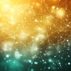 Abstract Network Background, Futuristic Technology, Connection Concept With Geometric Shapes 90