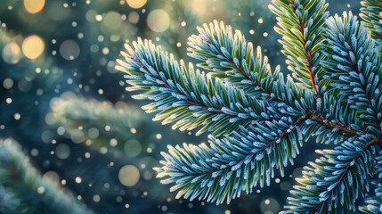 Frosted Needles, Evergreen trees