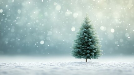 Obraz premium Emerald in Winter, Evergreen trees
