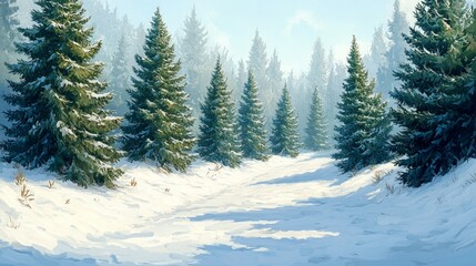 Winter Guardians, Evergreen trees