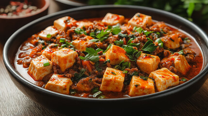Fototapeta premium A bowl of food with a lot of meat and vegetables