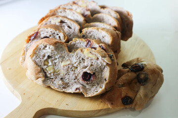 walnut cranberry sourdough bread or cranberry sourdough