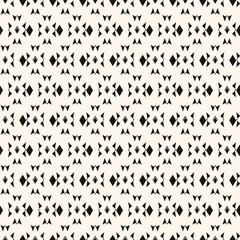 Simple minimalist geometric seamless pattern. Abstract monochrome minimal background with small floral shapes. Subtle repeat design for decor, print.