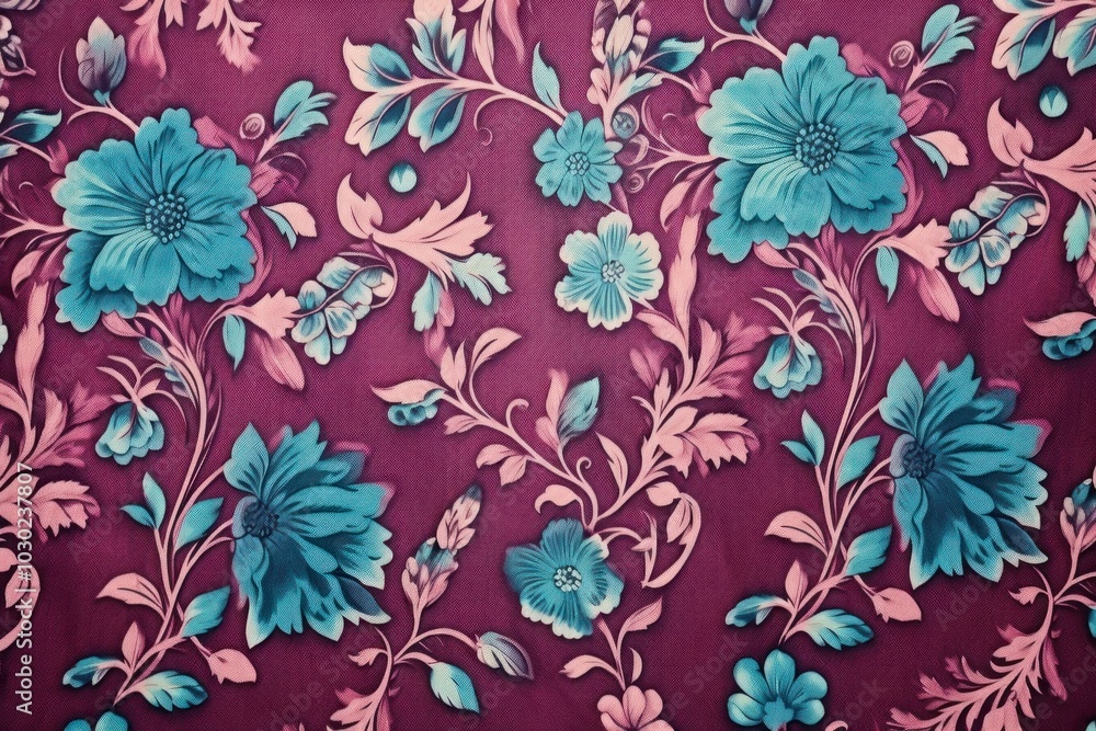 Poster top view photo of a block print pattern asteraceae graphics blossom.