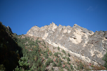 Mountains and forest in Dagestan in the Caucasus