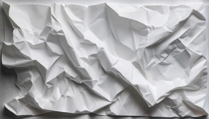 Obraz premium Blank White Crumpled Paper with Subtle Wrinkles and Creases