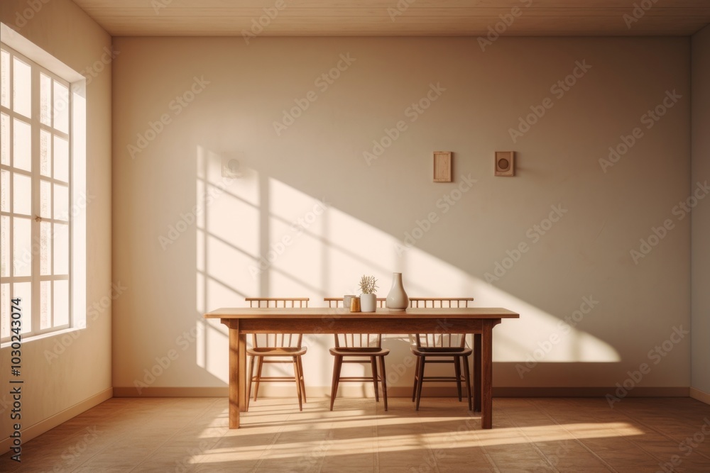 Poster Minimal homy stylish country dining room architecture furniture flooring.