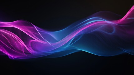 Abstract futuristic a purple and blue inside on a black background