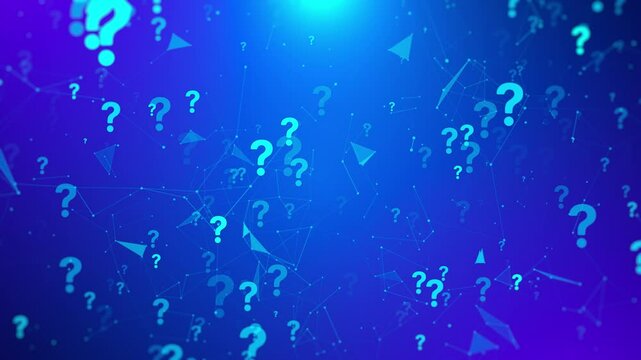 Question Mark Sign Plexus Technology Background Loop 