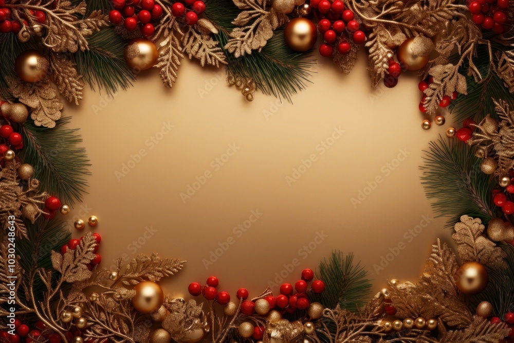 Sticker Christmas backgrounds decoration branch.