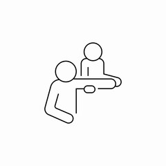 spinal decompression icon sign vector