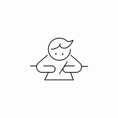 student writing icon sign vector