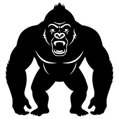 black and white gorilla 