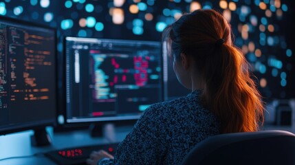 A visually captivating futuristic workspace where an AI powered design assistant collaborates with a graphic designer showcasing the future of creativity and digital art production