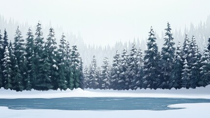 The Emerald Wall, Evergreen trees