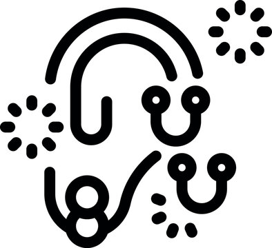 recommend clip art: This icon represents the concept of tinnitus, often described as a ringing in the ears