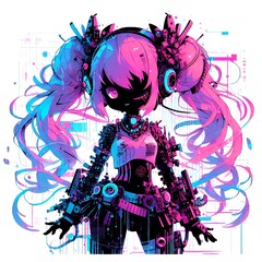 Anime cartoon style cute cartoon