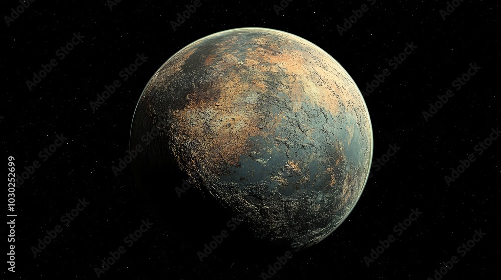 Canvas Prints an image depicting a planet in outer space.