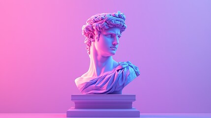 Borghese Statue in Low-Poly Art Style