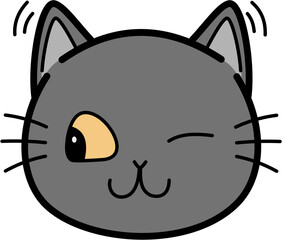 Tricky Cute gray cat 