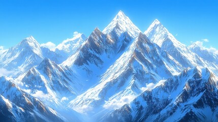 Obraz premium Majestic Peaks, Snow covered mountains