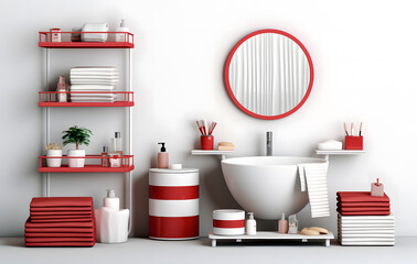 Modern home interior with bathroom