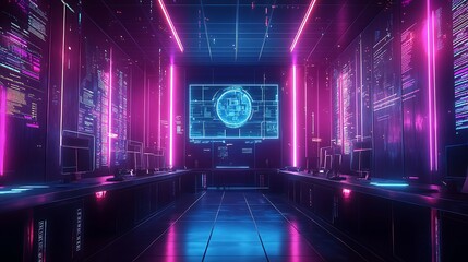 Obraz premium A futuristic legal office where AI is used in parole evaluations, holographic data projections showing bias in decisions, lawyers reviewing AI’s impact on fairness,