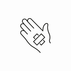 hand wound bag icon sign vector