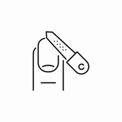 nail pick nail icon sign vector