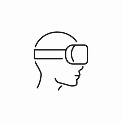 virtual reality glasses icon sign vector