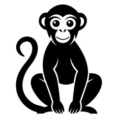 black and cartoon monkey