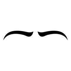Brows icon vector. Eyebrow illustration sign. Forehead symbol or logo.