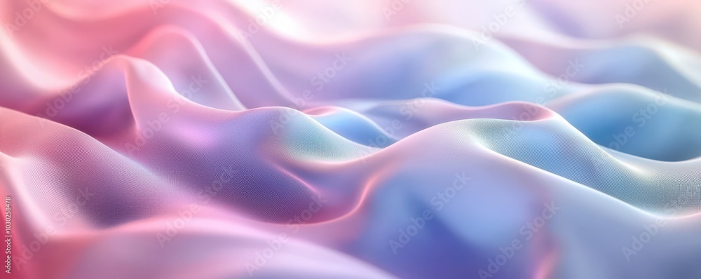 Poster colorful pastel fabric folds creating a soft and dreamy abstract background with gentle gradients in