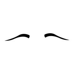 Brows icon vector. Eyebrow illustration sign. Forehead symbol or logo.