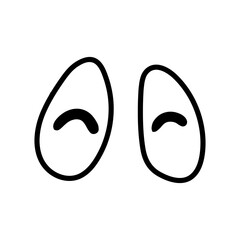 Cartoon eyes icon vector. Halloween eyes illustration sign. Eyes symbol or logo.