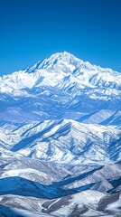 Obraz premium Crystal Horizon, Snow covered mountains