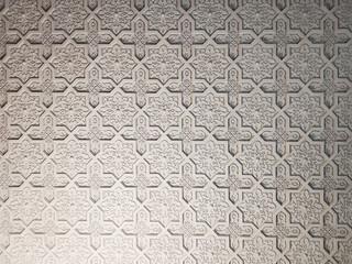 white ceiling with antique patterns, decoration