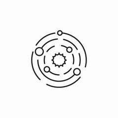 galactica planet orbit icon sign vector