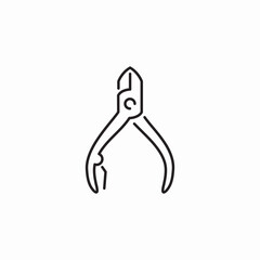 nail pilers icon sign vector