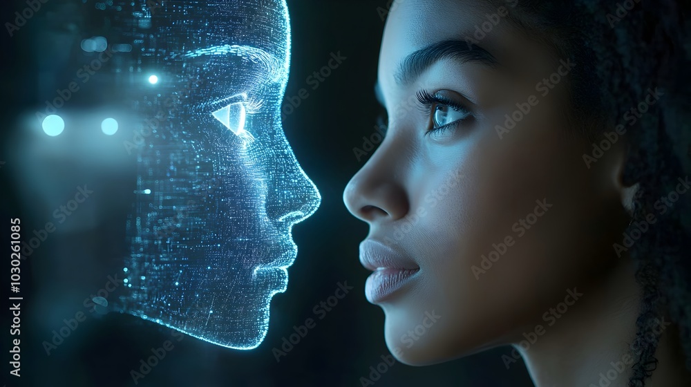 Aufkleber digital counterpart examination cyber security intersection with identity concept