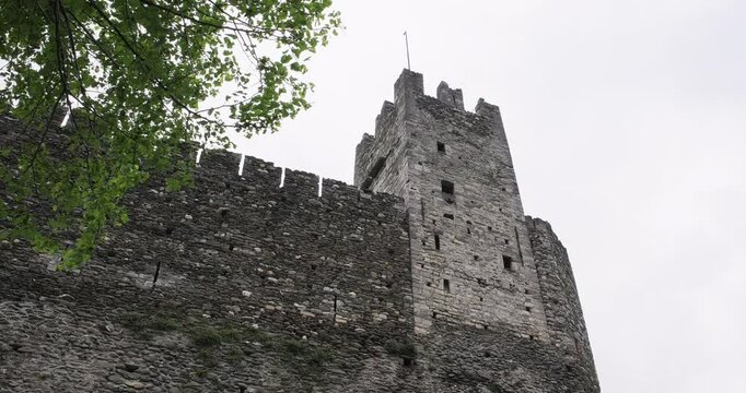 Lake Como, Dervio, Italy. Castle of Corenno Plinio. Vacations in Italian Alps. Travel destination