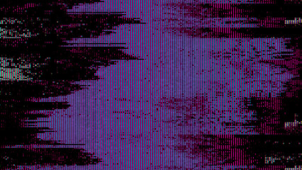 Glitch noise static television VFX. Visual video effects stripes background, CRT tv screen no signal glitch effect