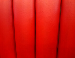 rows of red semi-leather foam